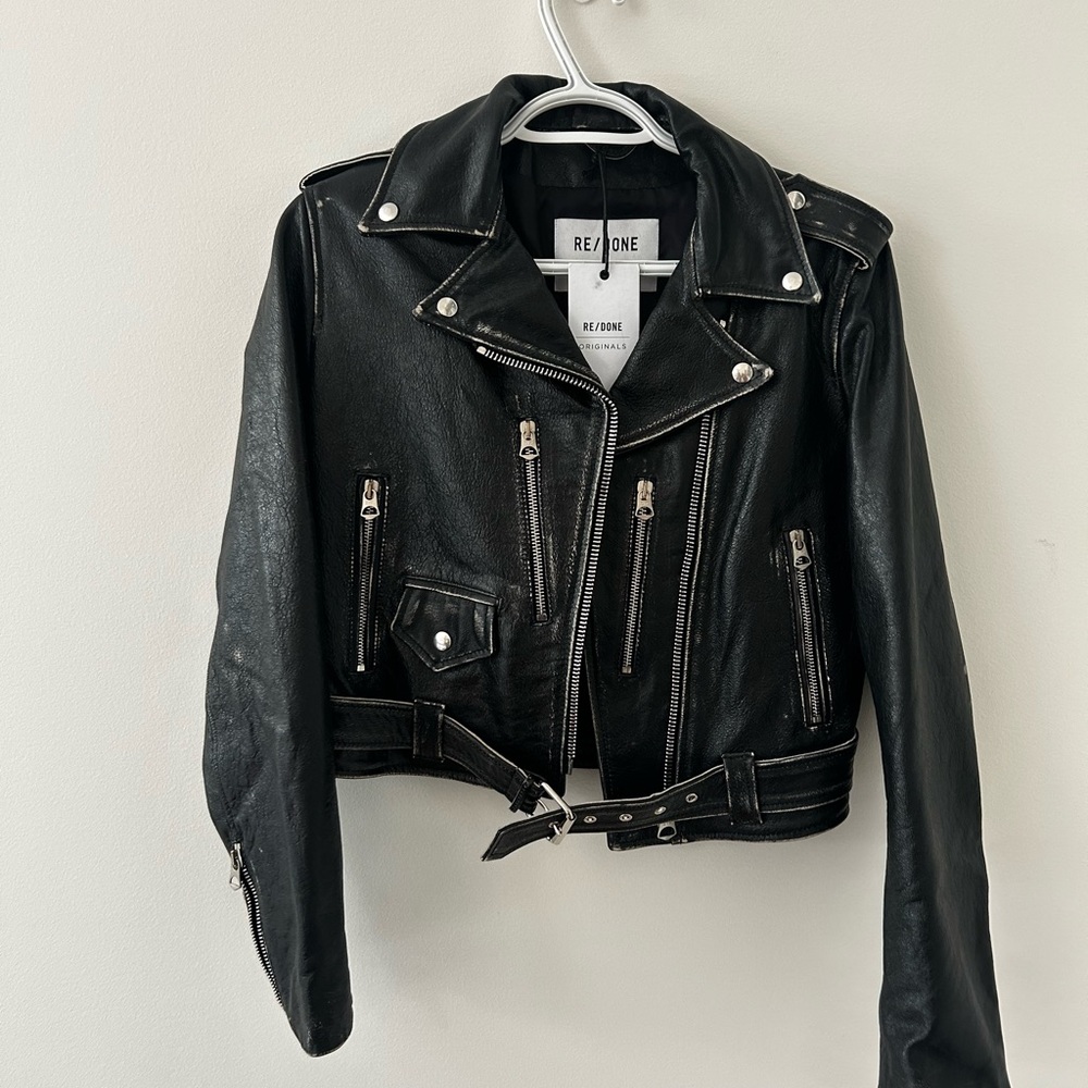 NWT RE/DONE 80's moto jacket XS